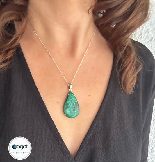 Malahit tasarım kolye