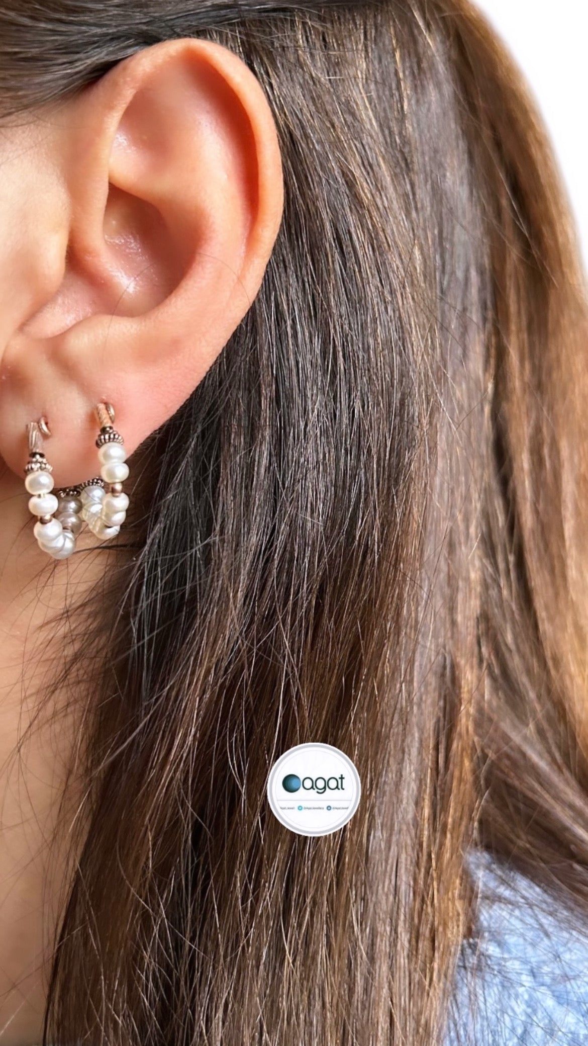 İnci Gümüş küpe