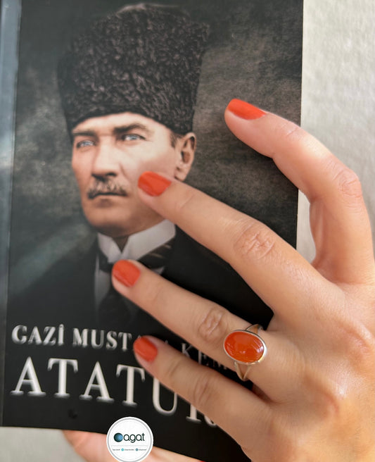 Akik gümüş yüzük