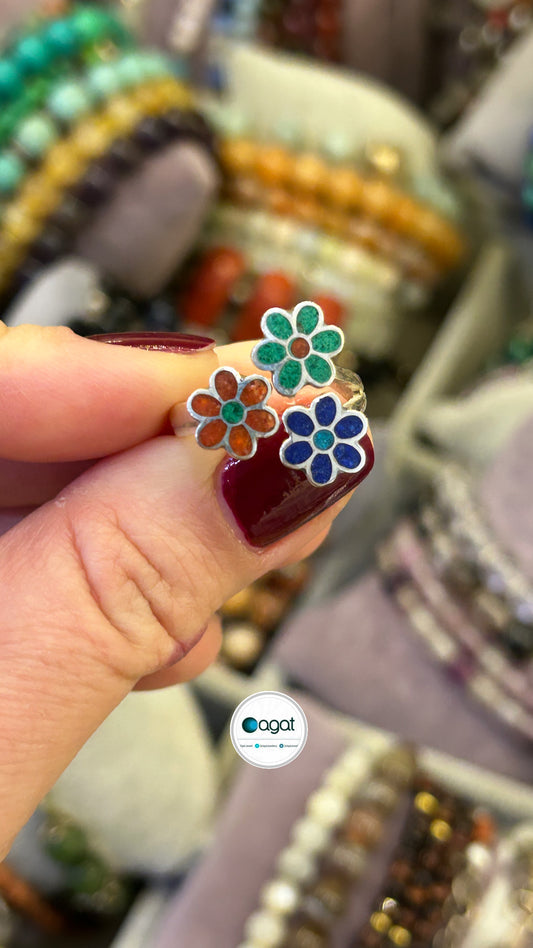 Çiçek mozaik yüzük