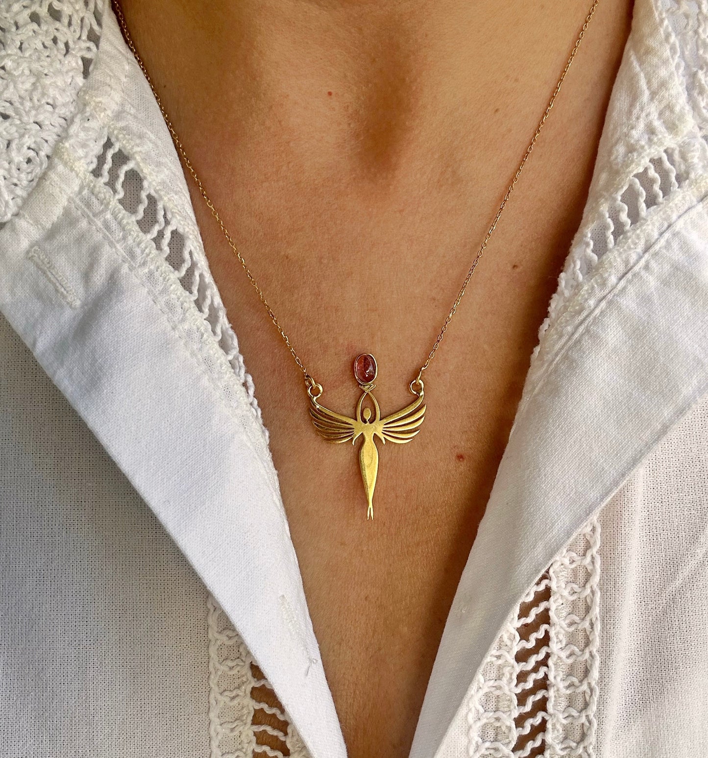 Turmalin Melek Kolye