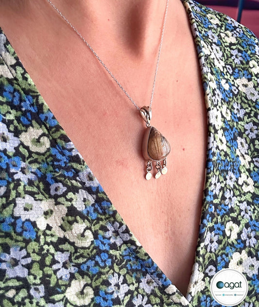 Rutilli Kuvars Tasarım kolye