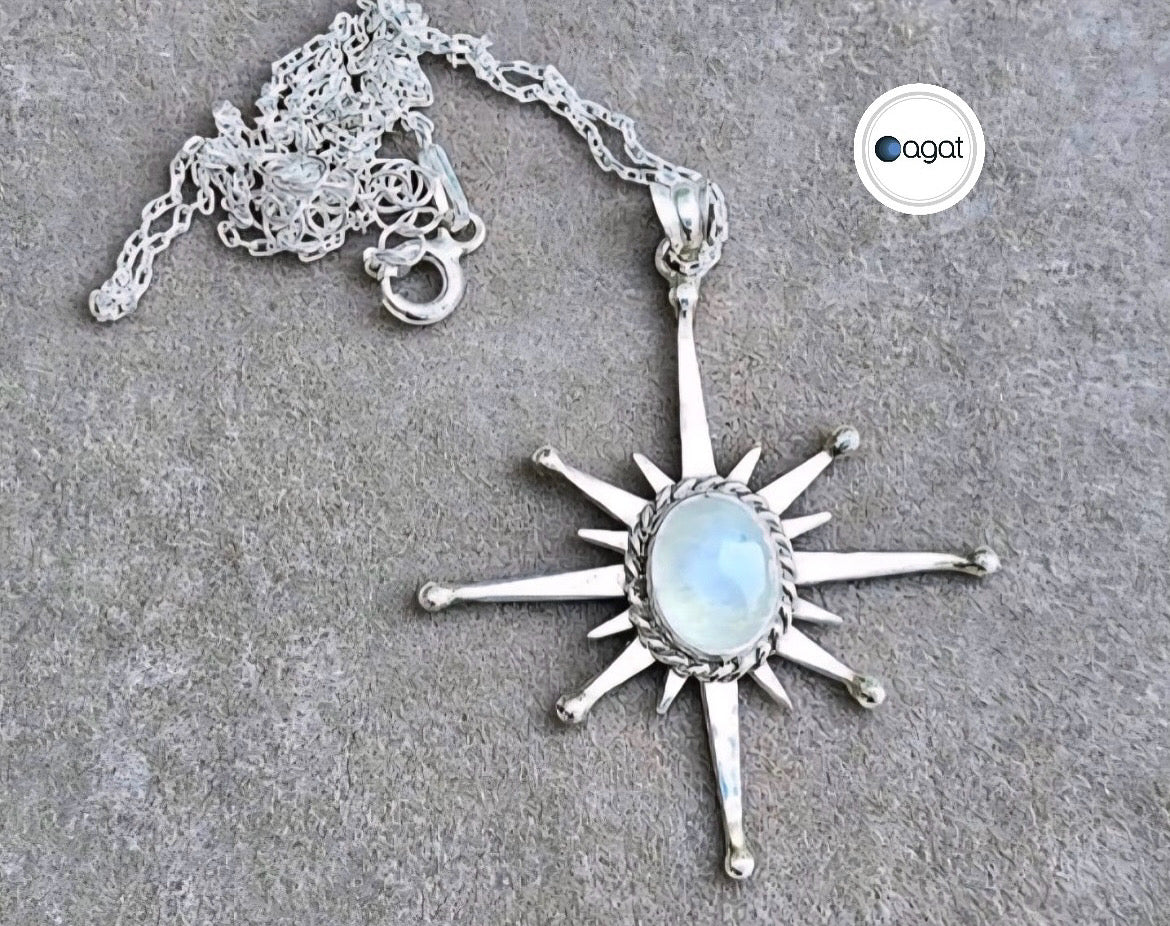 Kuzey yıldızı Ay Taşı kolye