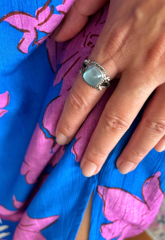 Akuamarin Gümüş yüzük