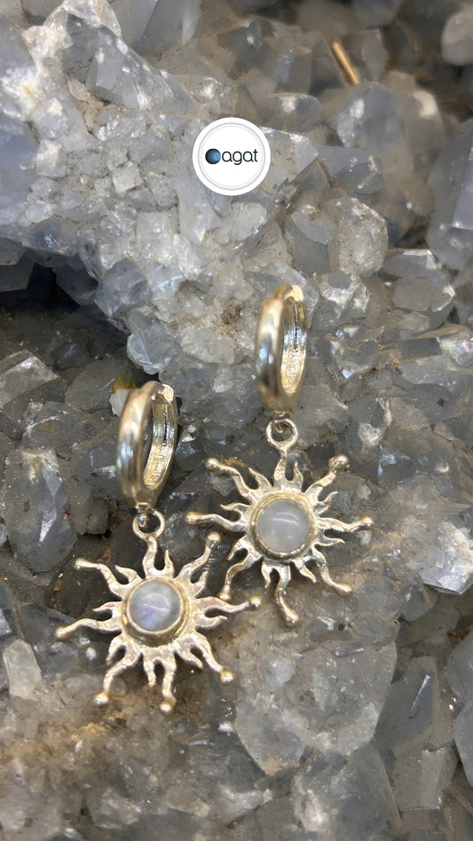 Ay taşı güneş küpe