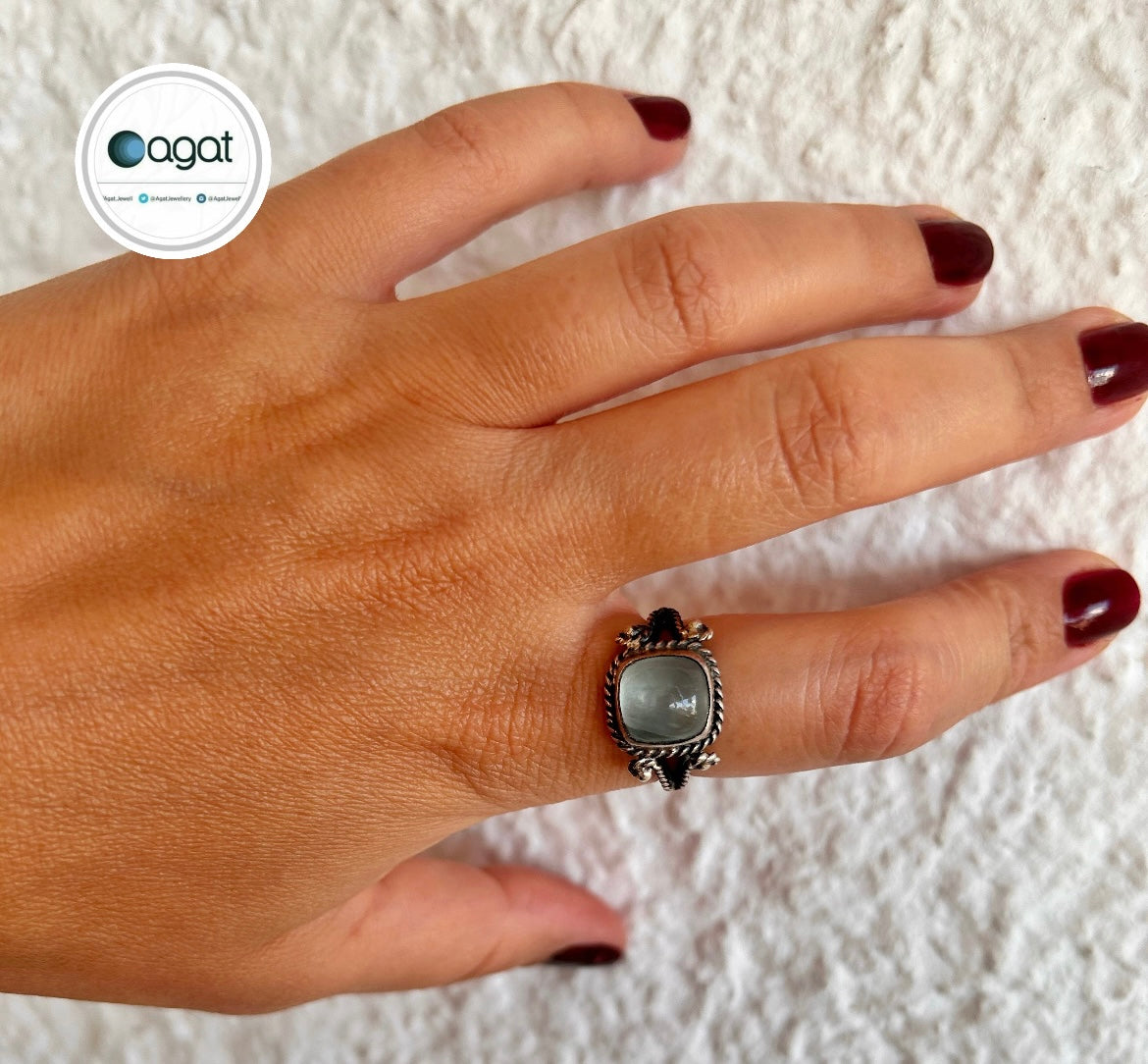 Akuamarin Gümüş yüzük