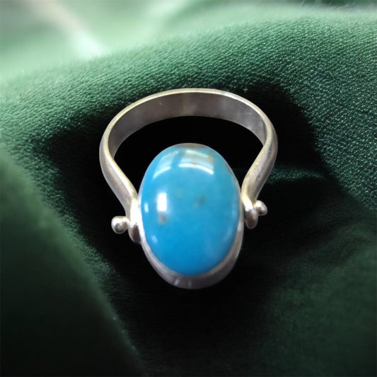 Ay taşı & Turkuaz çift taraflı yüzük