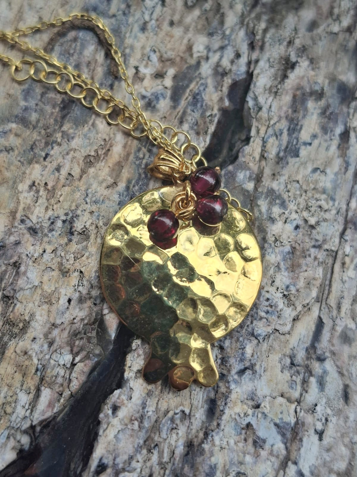 Lal taşı Nar kolye