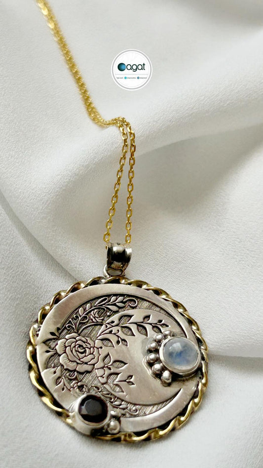 Gümüş Aytaşı&Lal Kolye