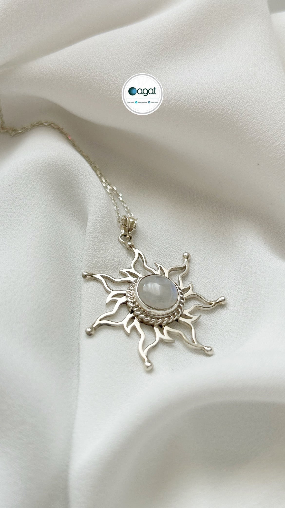 Ay taşı güneş kolye