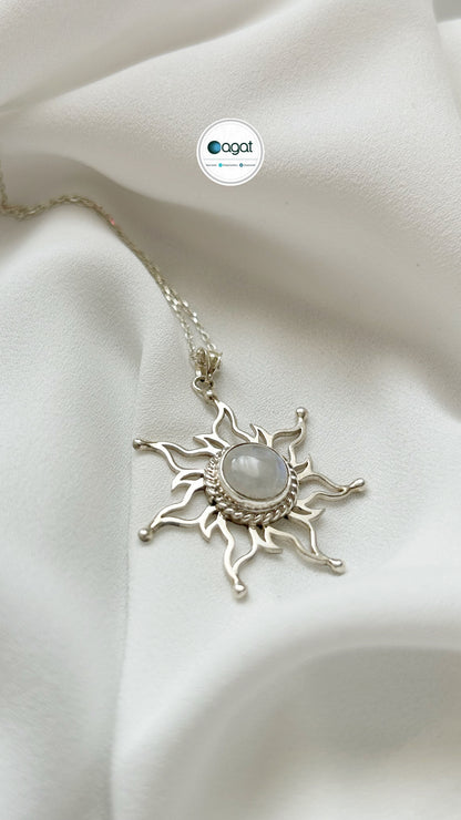 Ay taşı güneş kolye