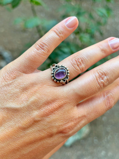 Ametist Gümüş Tasarım yüzük