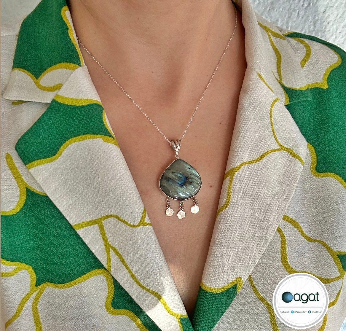 Labradorit tasarım kolye