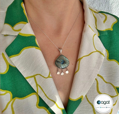 Labradorit tasarım kolye