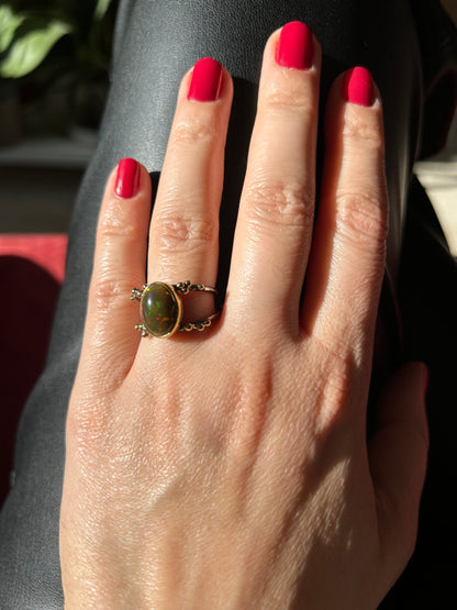 Tasarım Opal gümüş yüzük