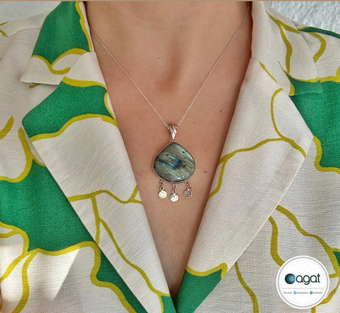 Labradorit tasarım kolye