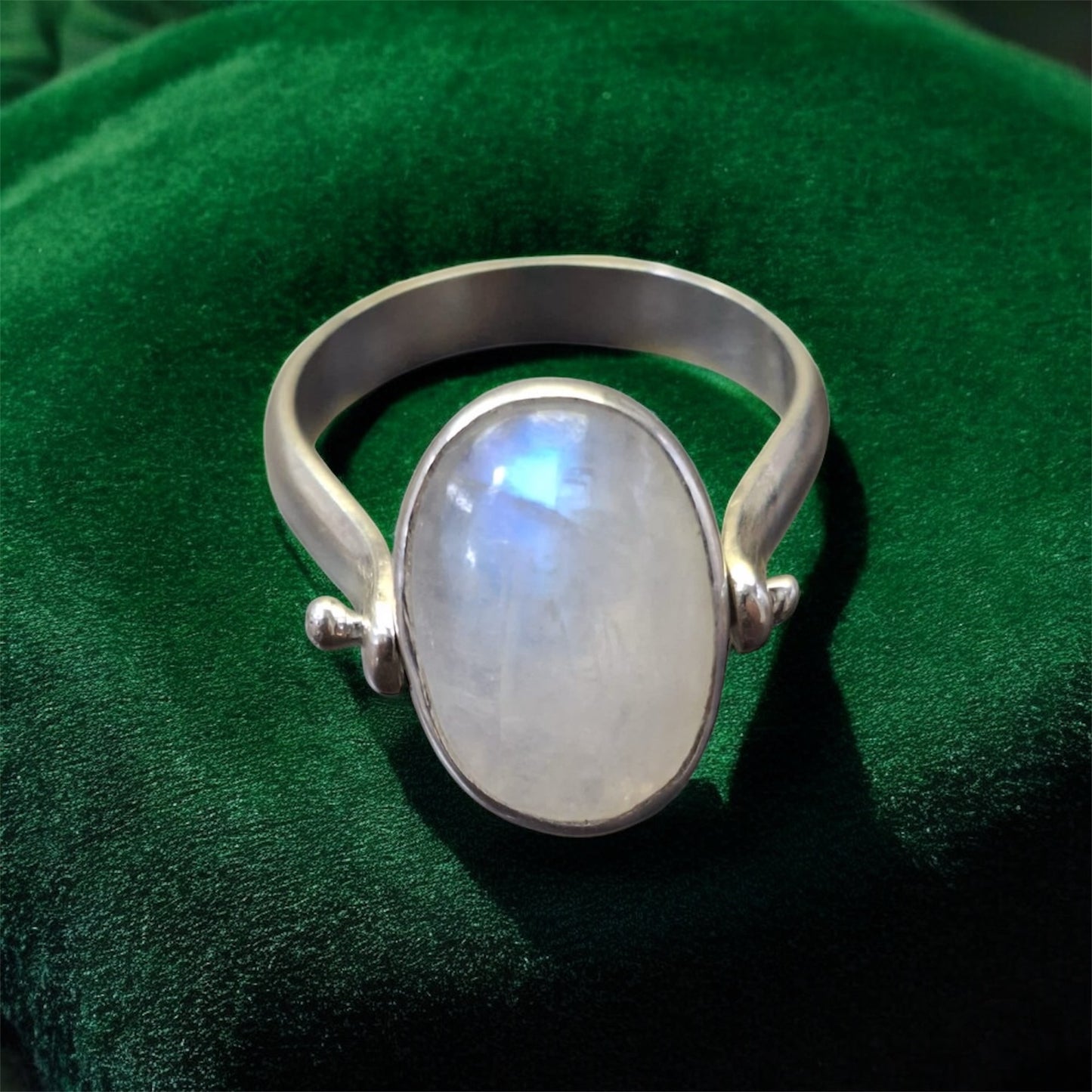 Ay taşı & Turkuaz çift taraflı yüzük