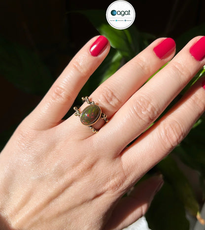 Tasarım Opal gümüş yüzük