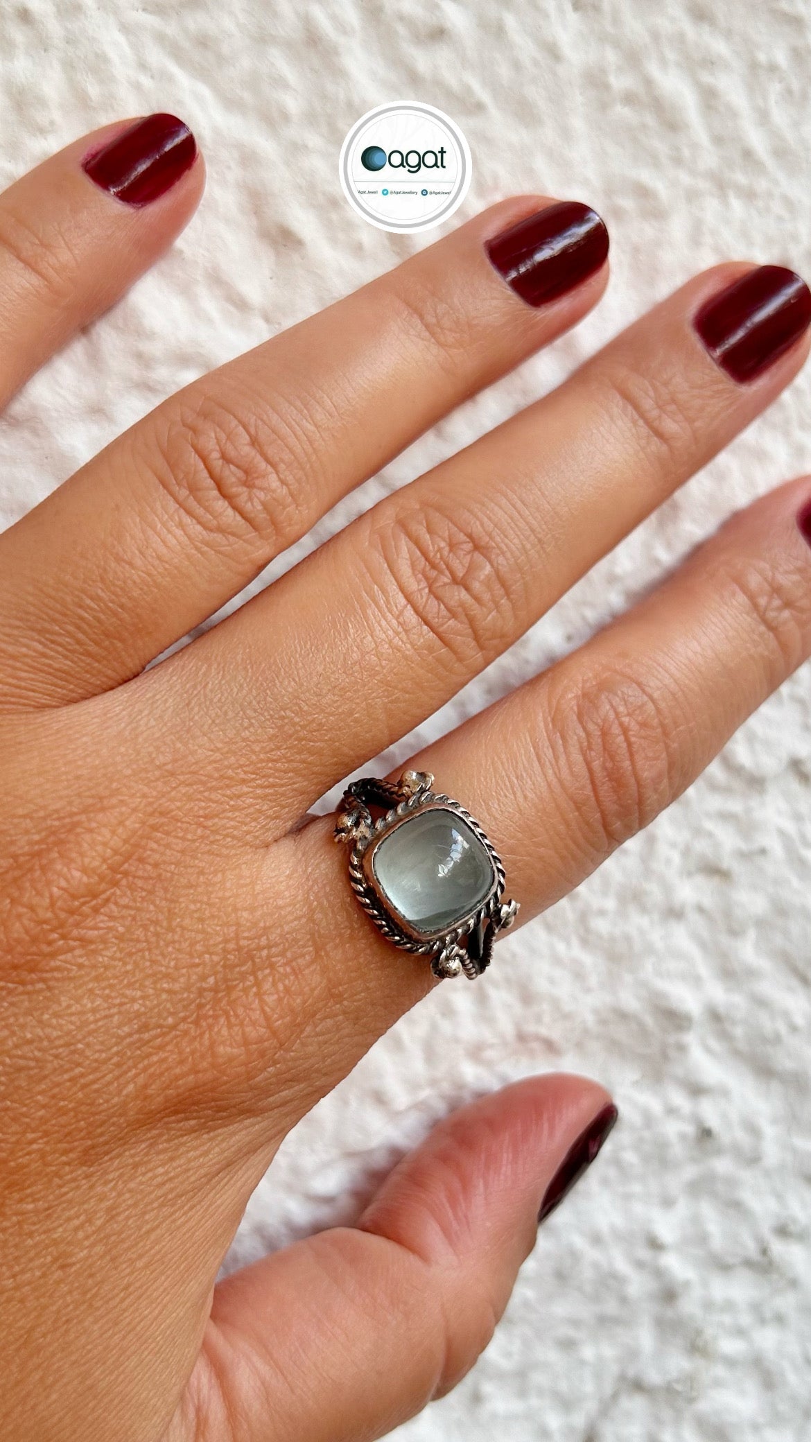 Akuamarin Gümüş yüzük