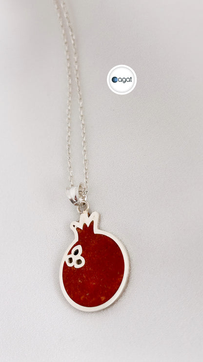 Nar Mercan mozaik kolye