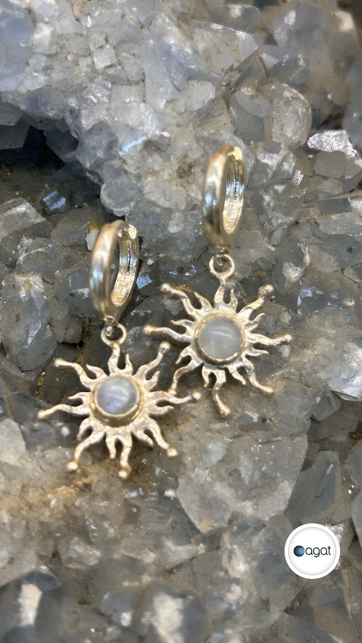 Ay taşı güneş küpe