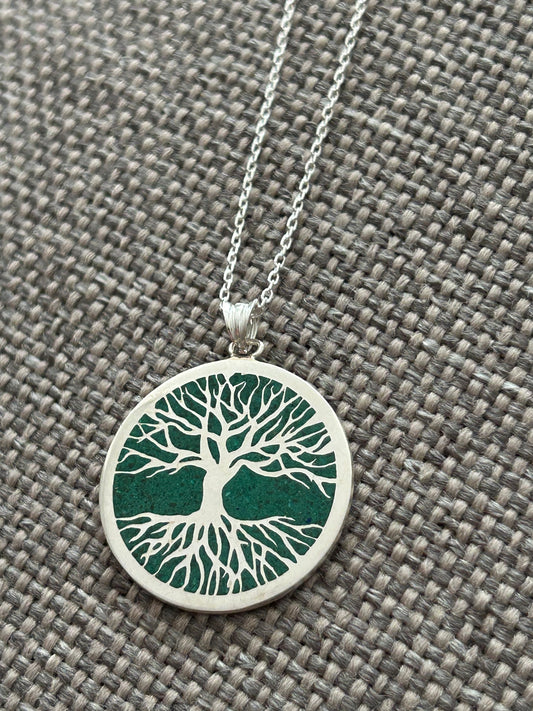 Hayat Ağacı Malahit Kolye