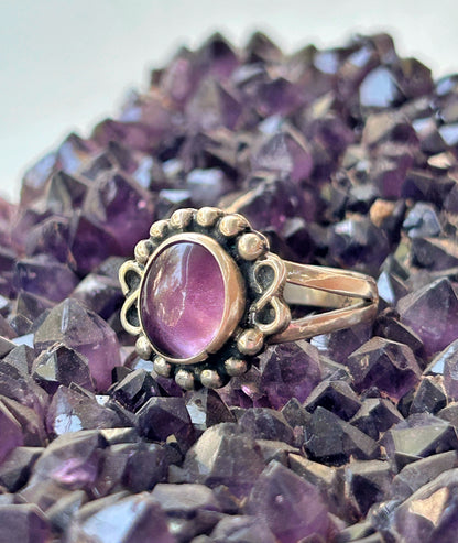 Ametist Gümüş Tasarım yüzük