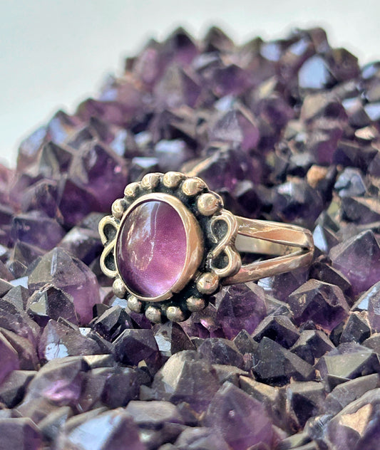 Ametist Gümüş Tasarım yüzük