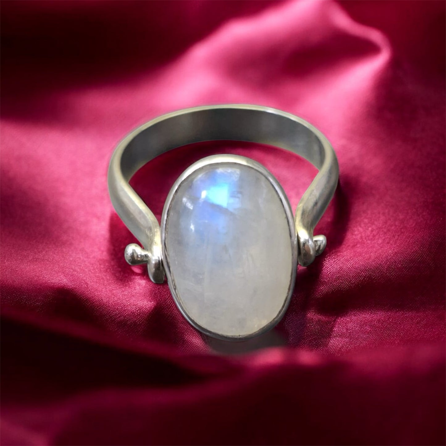 Ay Taşı & Ametist çift taraflı yüzük