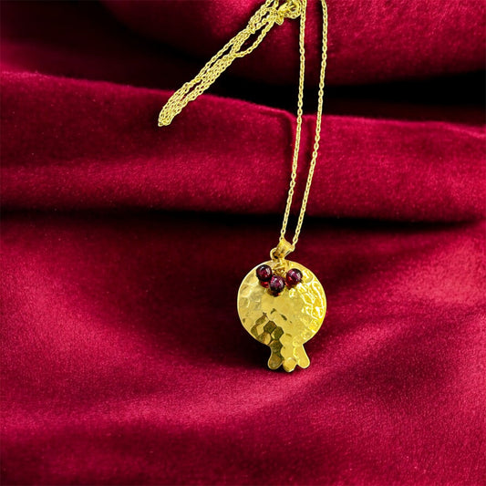 Lal taşı Nar kolye