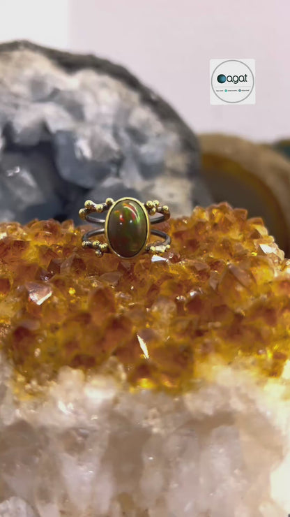 Tasarım Opal gümüş yüzük